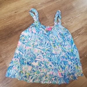 Lilly Pulitzer Loro Tank Top in Blue Ibiza Cabana Cocktail XS